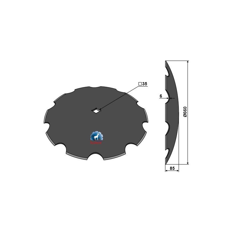 Disque crénelé Ø660x6 - AG006182