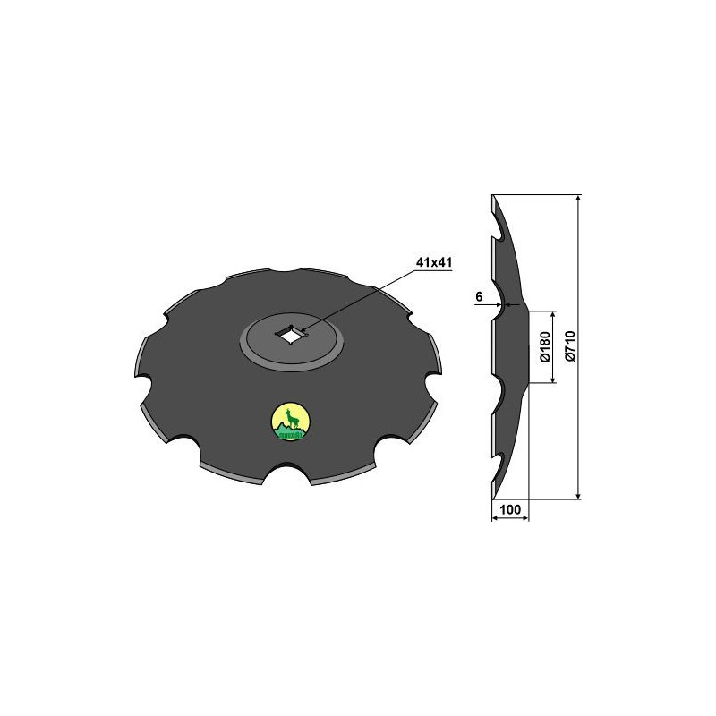 Disque crénelée à fond plat - Ø710