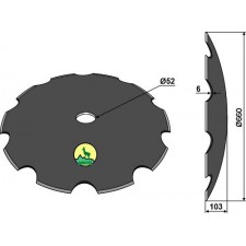 Disque crénelé Ø660x6 - AG006049