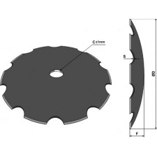 Disque crénelé Ø660x8 - AG006047