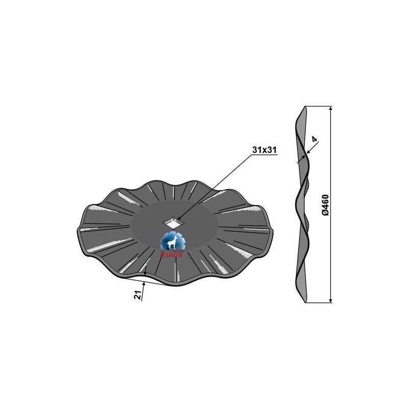 Disque ondulé Ø460x4