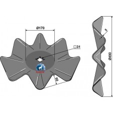 Disque ondulé Ø490x5 - AG006033