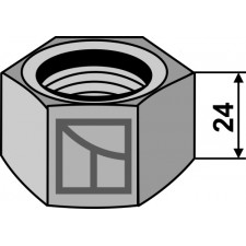 écrou M 30 x 3,5 pour arbre carré 30x30