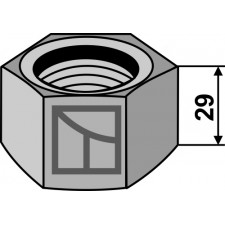 écrou M36x2 pour arbre carré