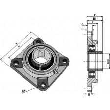 Palier de serrage UCF - Ø40 - Vogel u. Noot - 754610W