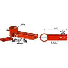 Fixation compl. pour barres à grattoirs