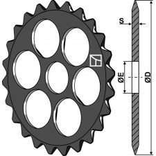 Roue étoile - Ø575mm - Dal-Bo - 15485