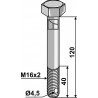 Boulon à tête hexagonal - M16