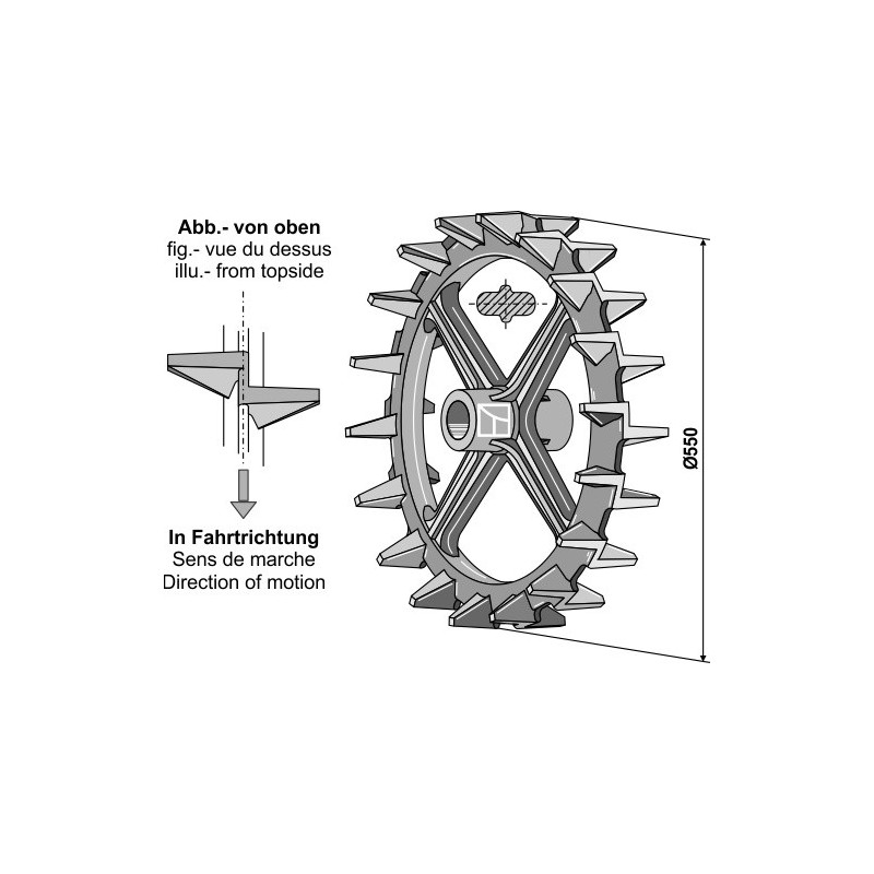 Roue à came - Ø550mm - AG007515