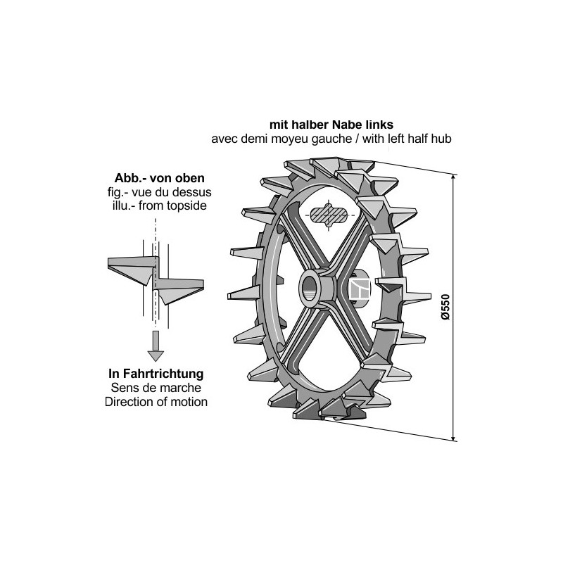 Roue à came - Ø550mm - AG007514