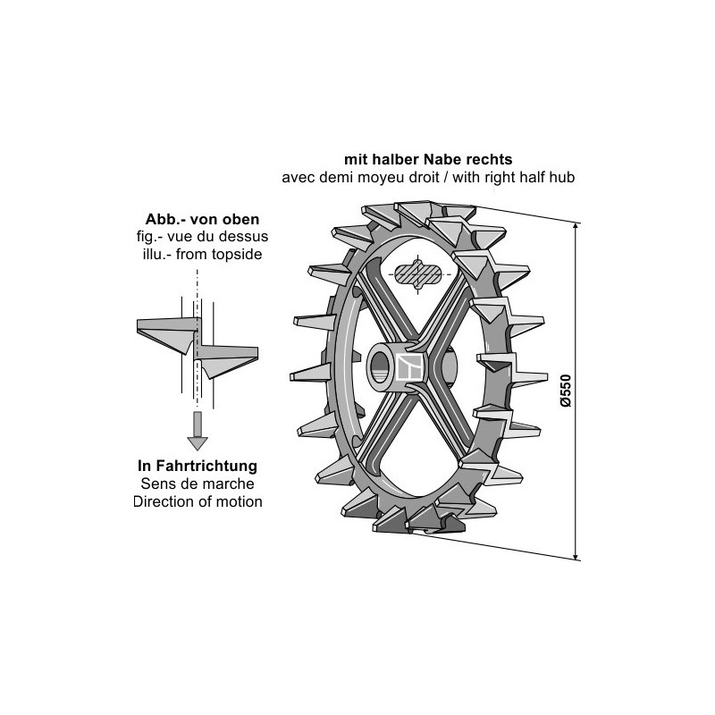 Roue à came - Ø550mm - AG007513