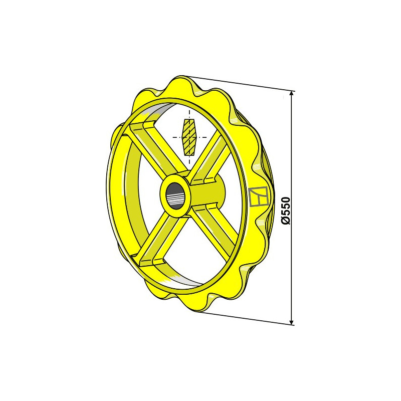 Roue cambridge - Ø550mm - Väderstad - 101080
