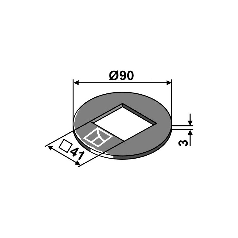 Rondelle de réglage Ø90x3x41 - Güttler - 13550000