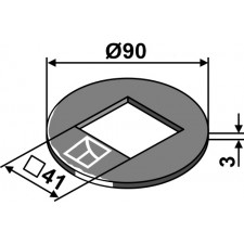 Rondelle de réglage Ø90x3x41 - Güttler - 13550000
