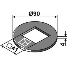 Rondelle de réglage Ø90x4x41 - Güttler - 70366100