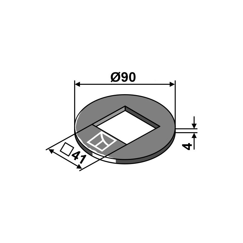 Rondelle de réglage Ø90x4x41 - Güttler - 70366100