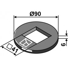 Rondelle de réglage Ø90x6x41 - Güttler - 70366000