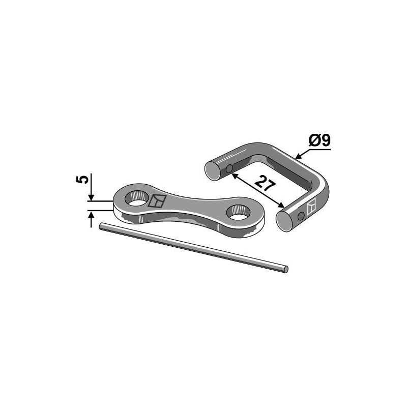 Raccord pour chaîne Ø9 - AG007886