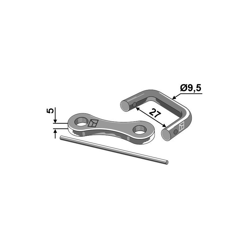 Raccord pour chaîne Ø9,5