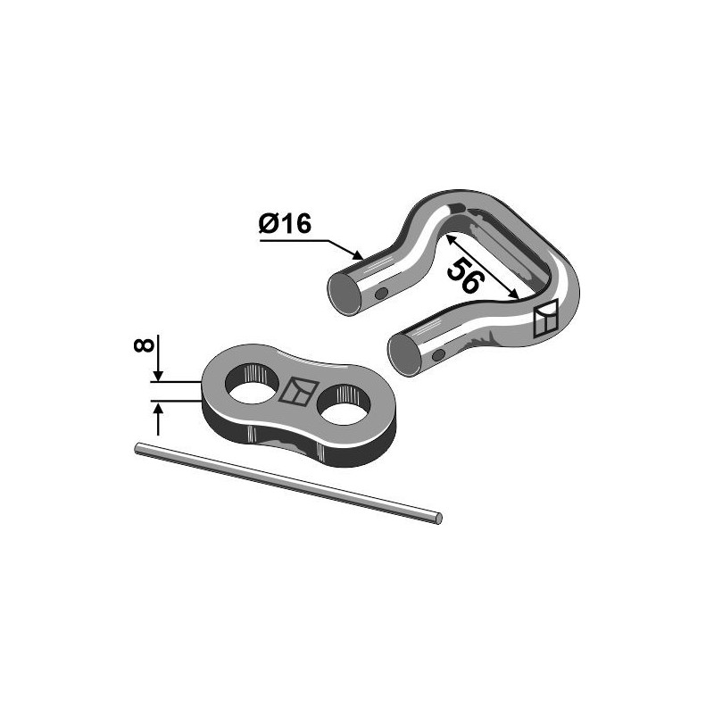 Raccord pour chaîne Ø16