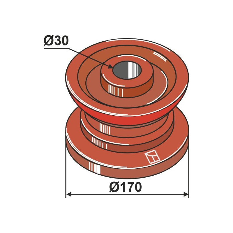 Poulie de guidage 170x53 - Strautmann - 304-03.402