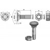 Boulon de charrue M10x1,5x45 et écrou hexagonal - Lemken - 3015722