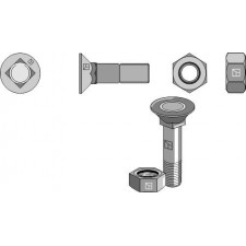 Boulon de charrue M12x1,75x45 et écrou hexagonal - Lemken - 3015794