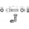 Boulon de charrue M16 x 2 x 65 avec écrou hexagonal - Kverneland - KK031965
