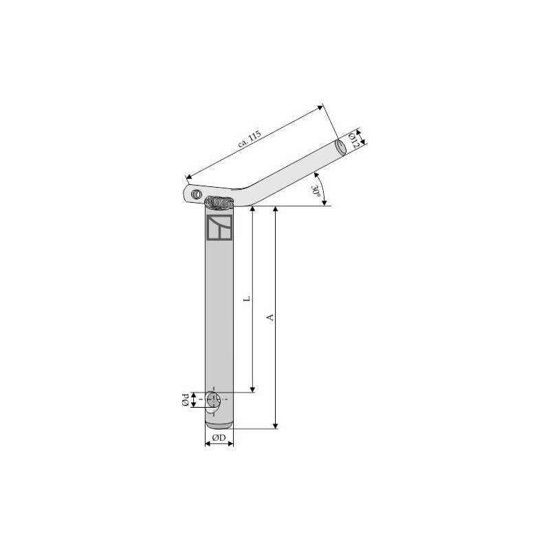 Pitons de sûreté pour barres de poussée - AG011224