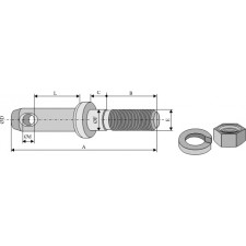 Piton pour barres de poussée et barres inférieures - AG011212