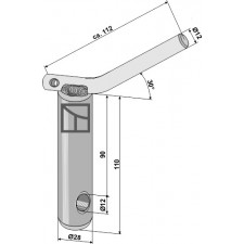 Pitons de sûreté  pour barres inférieures - AG011205