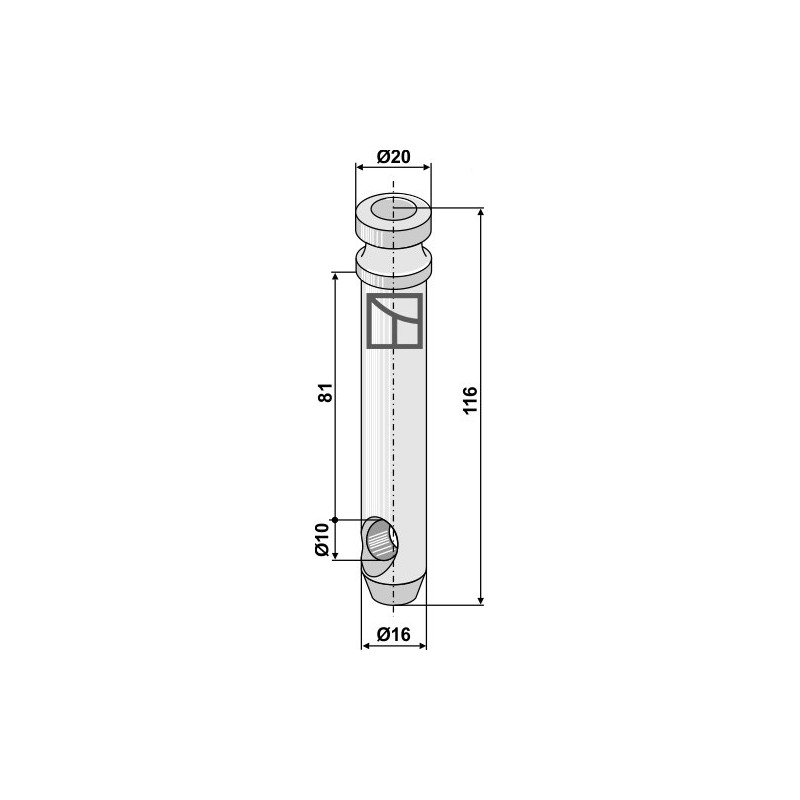 Piton pour barres de poussée - AG011143