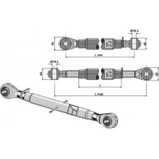 Barre de poussée à borne traîtée M24 x 3 - AG011122