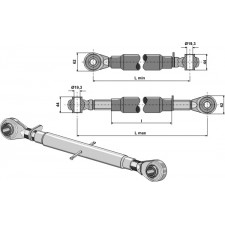 Barre de poussée à borne traîtée M24x2,5 - AG011104