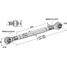 Barre de poussée à borne traîtée M20x2,5 - AG011096
