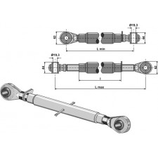 Barre de poussée à borne traîtée M27 x 3 - AG011090