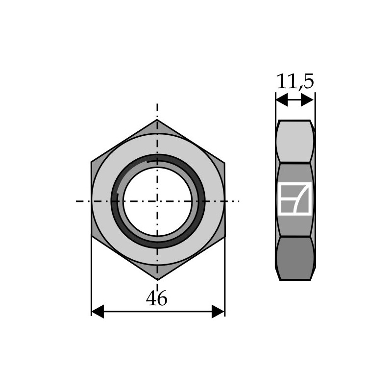 contre-écrou - hexagonal - AG011086