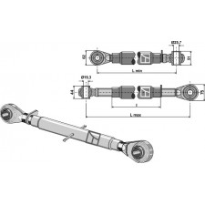 Barre de poussée à borne traîtée M27 x 3 - AG011074
