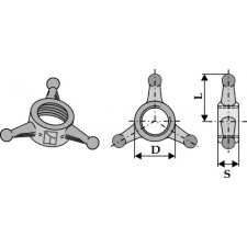 Contre-écrou étoile triangle - AG011028