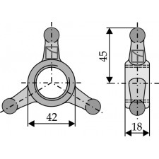 Contre-écrou étoile triangle - AG011004