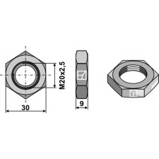 contre-écrou - hexagonal - AG013562