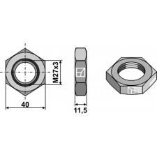 Contre-écrou - hexagonal - AG010934