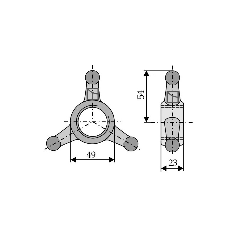 Contre-écrou étoile triangle - AG010904