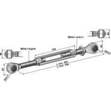 Barre de poussée - Tendeur M24x3
