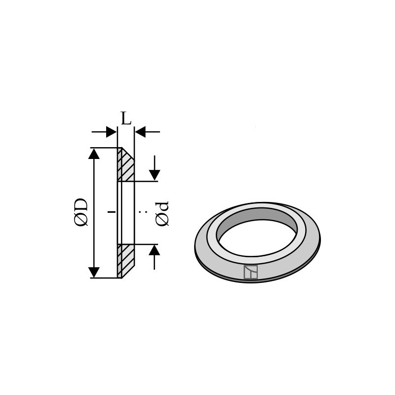 Bague de réduction pour crochets de barres inférieures Cat. III-II