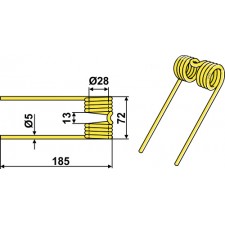 Dent de fenaison - John Deere - CC32965