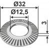 Rondelle de blocage Ø32x3xØ12,5 - Claas - 0002393951