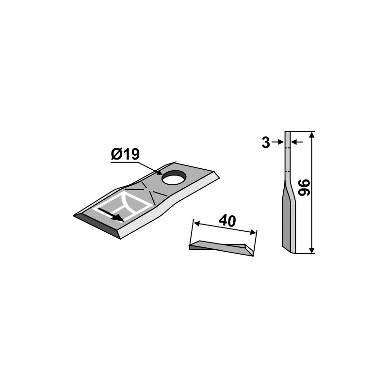 Couteau pour faucheuse - Pöttinger - 434980 / 434998 / 434996