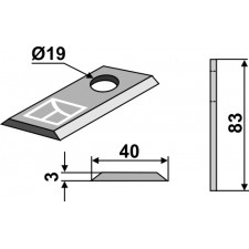 Couteau pour faucheuse - Krone - 143149.0