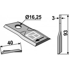 Couteau pour faucheuse - Kuhn - 56151300